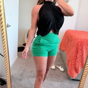 SHEIN Black Halter Crop Top Worn once only, excellent condition.